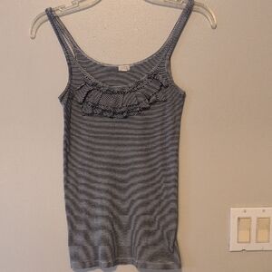 J.Crew Striped B&W Tank Top
